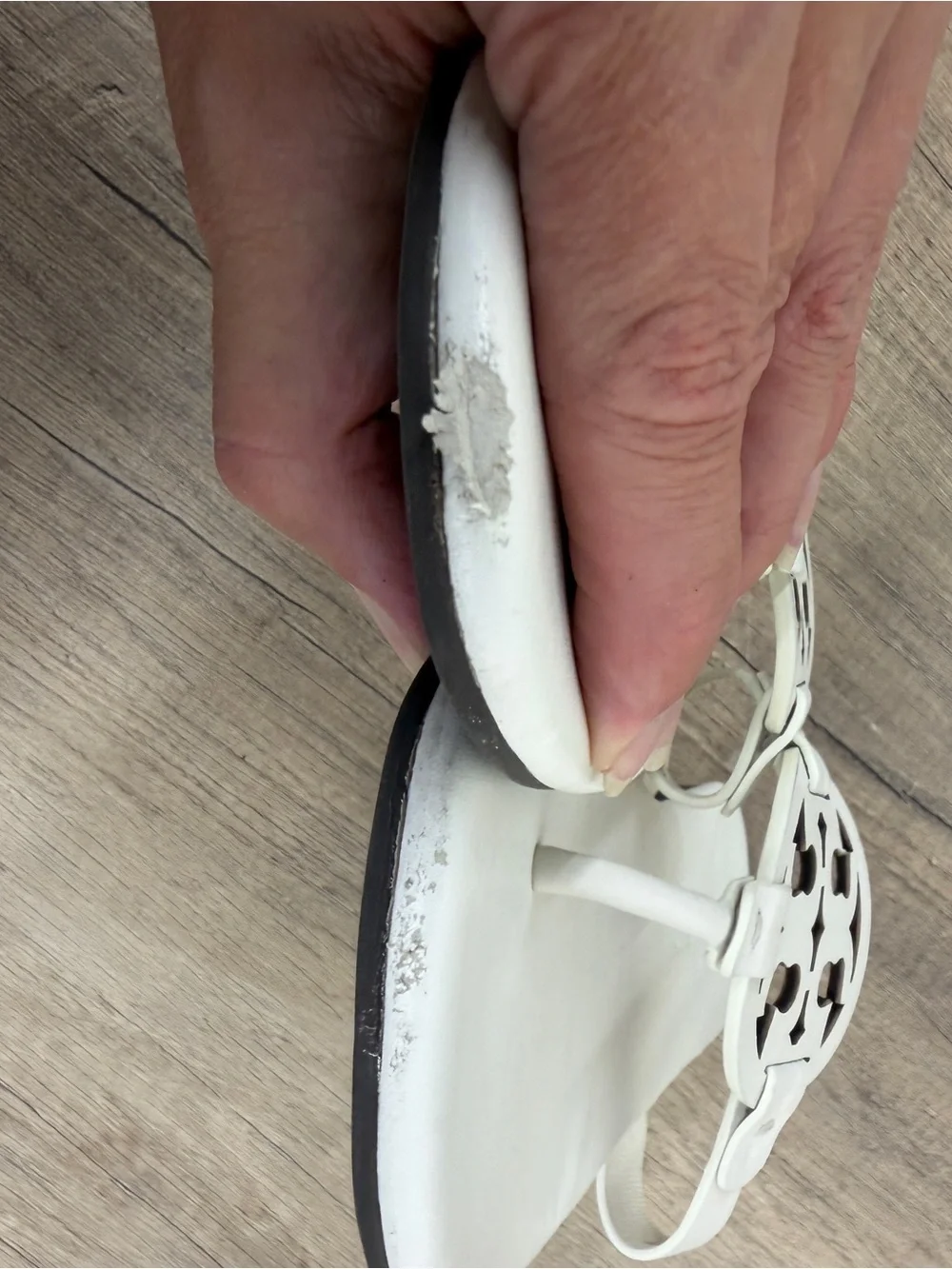 Tory Burch White Logo Miller Thong Sandals - Picture 7 of 7